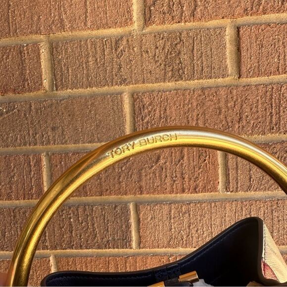 TORY BURCH Sydney Patchwork Eel Leather Bucket Bag In Multi - Picture 10 of 15